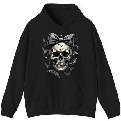 Gothic Skull with Bow gothic skull Hoodie Black product mockup