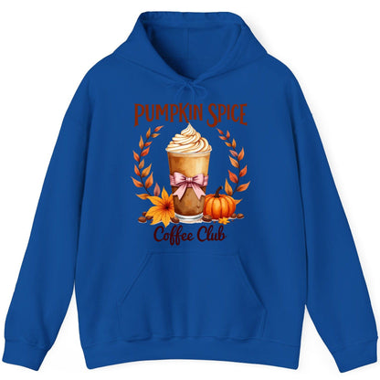 Pumpkin Spice Coffee Club pumpkin spice latte Hoodie Royal product mockup