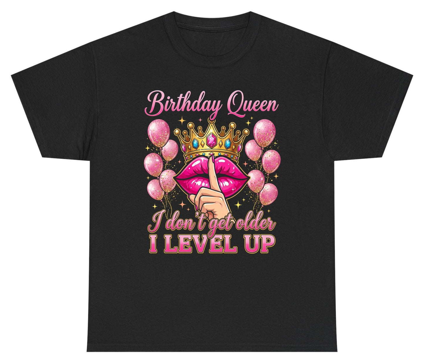 Birthday Queen I Don't Get Older I Level Up birthday queen Youth T-Shirt Black product mockup