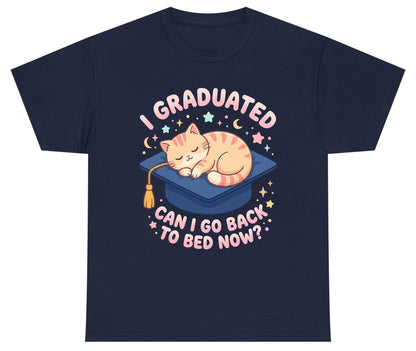 I Graduated CAN I GO BACK TO BED NOW Youth T-Shirt - product mockup - Navy