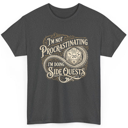 I'm Not Procrastinating I'm Doing Side Quests rpg gaming T-Shirt Dark Heather product mockup