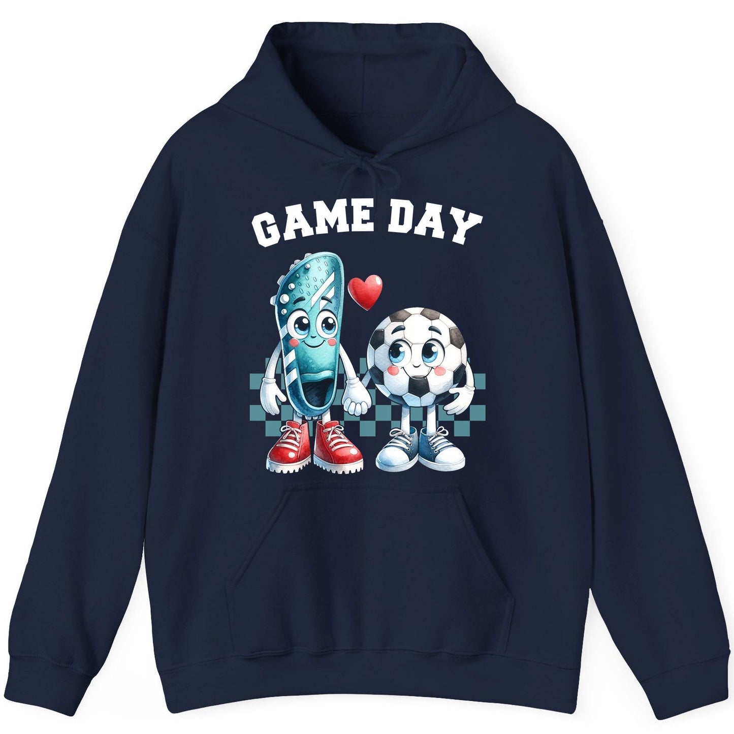 Game Day soccer Hoodie Navy product mockup
