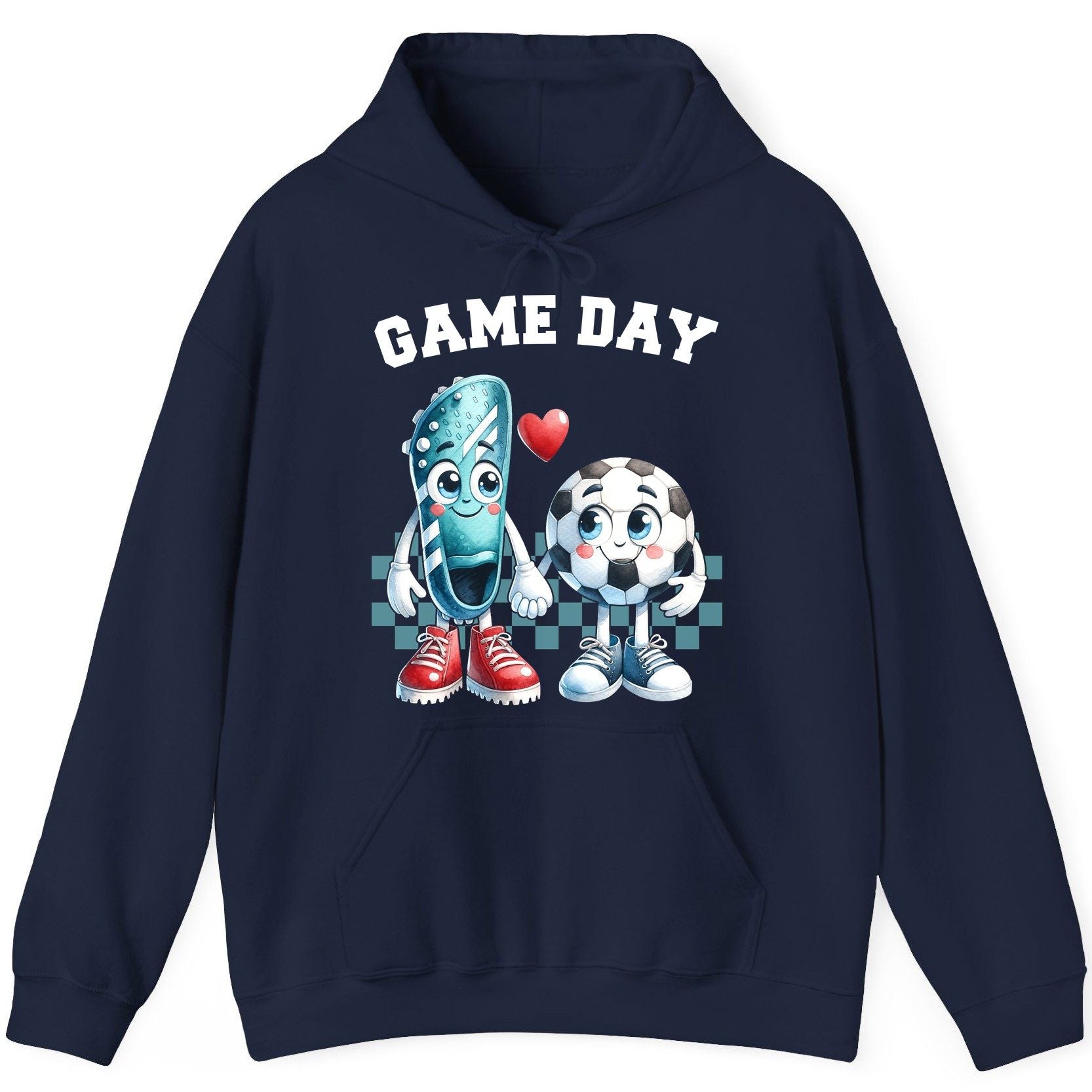 Game Day soccer Hoodie Navy product mockup