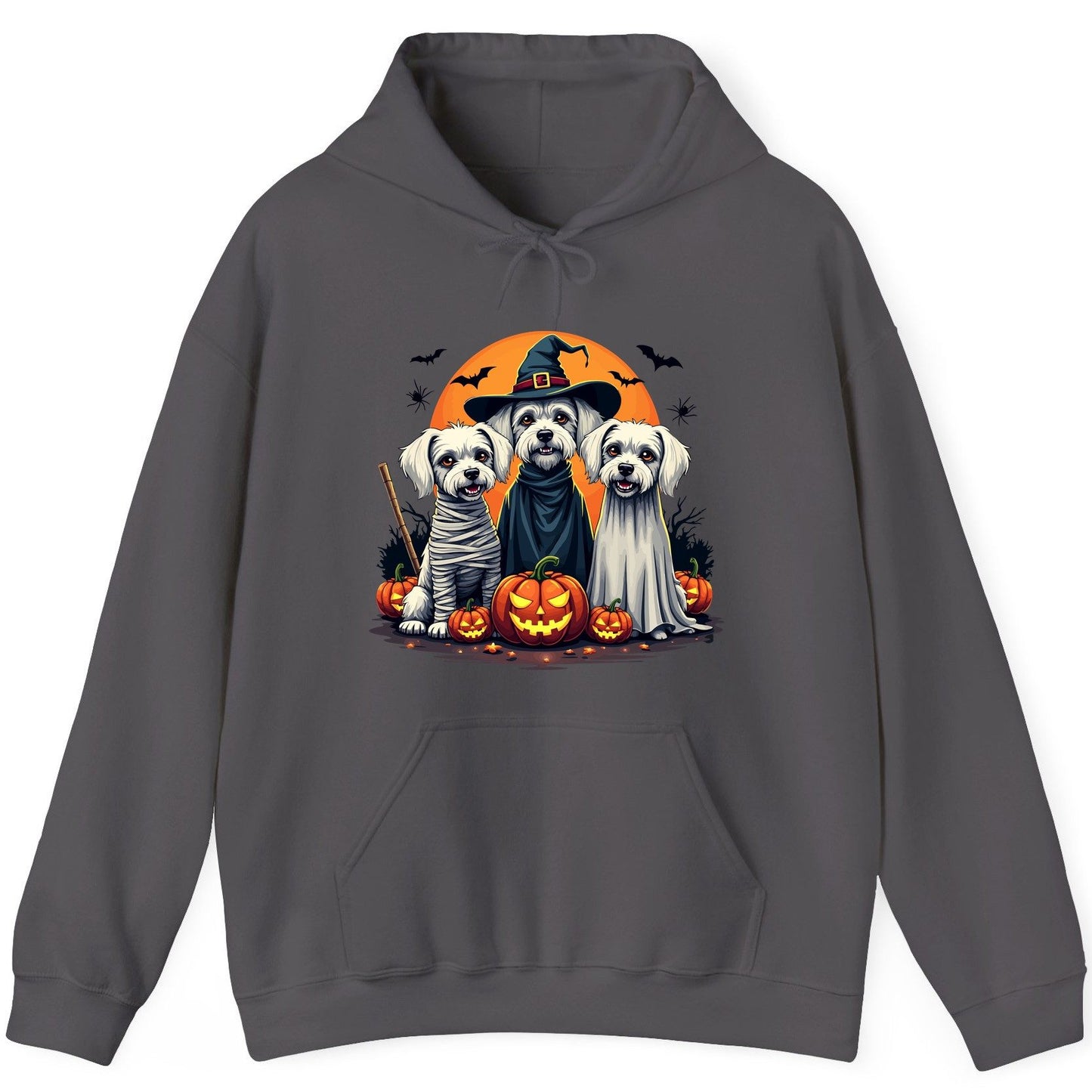 Halloween Dogs Costumes Halloween dogs Hoodie Charcoal product mockup