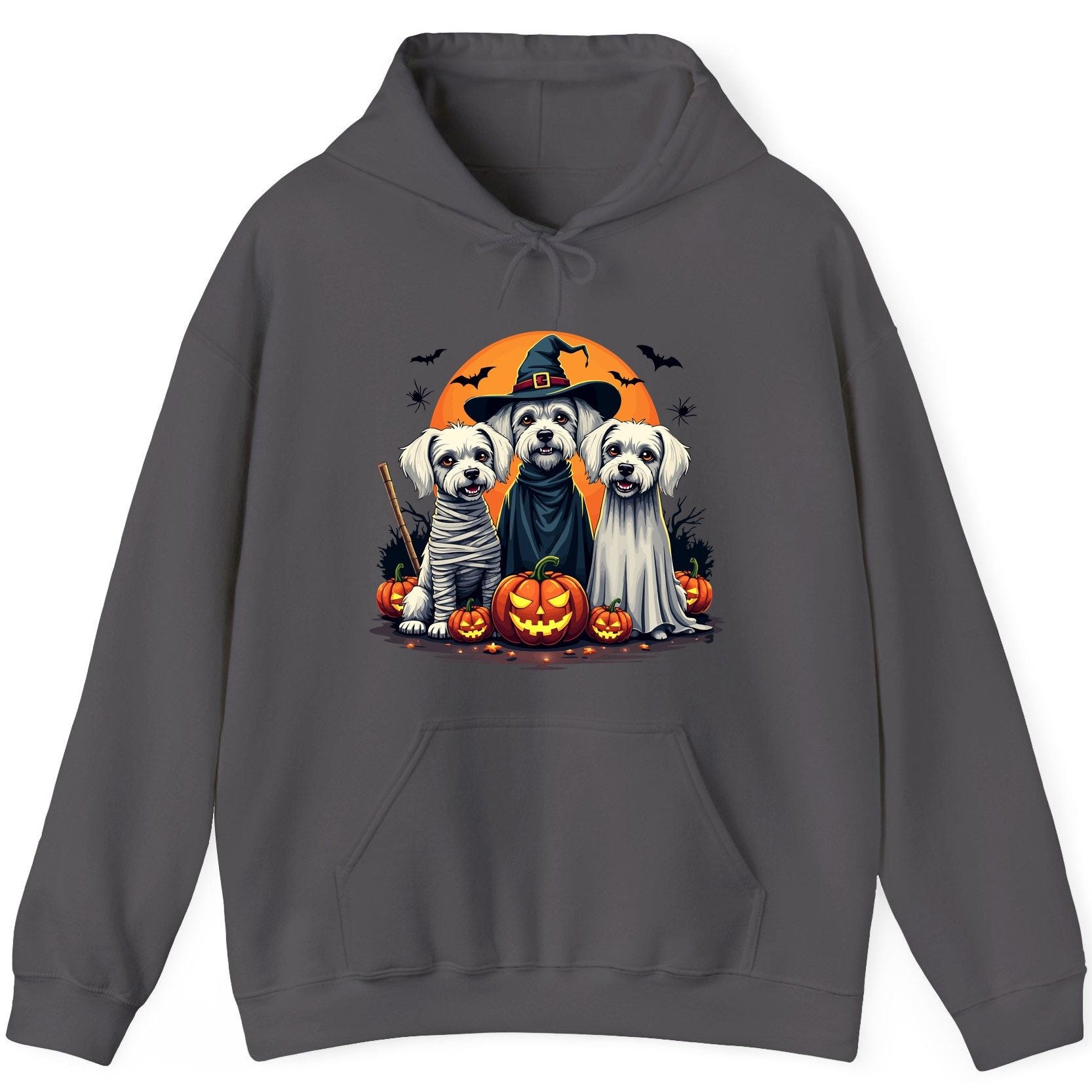 Halloween Dogs Costumes Halloween dogs Hoodie Charcoal product mockup