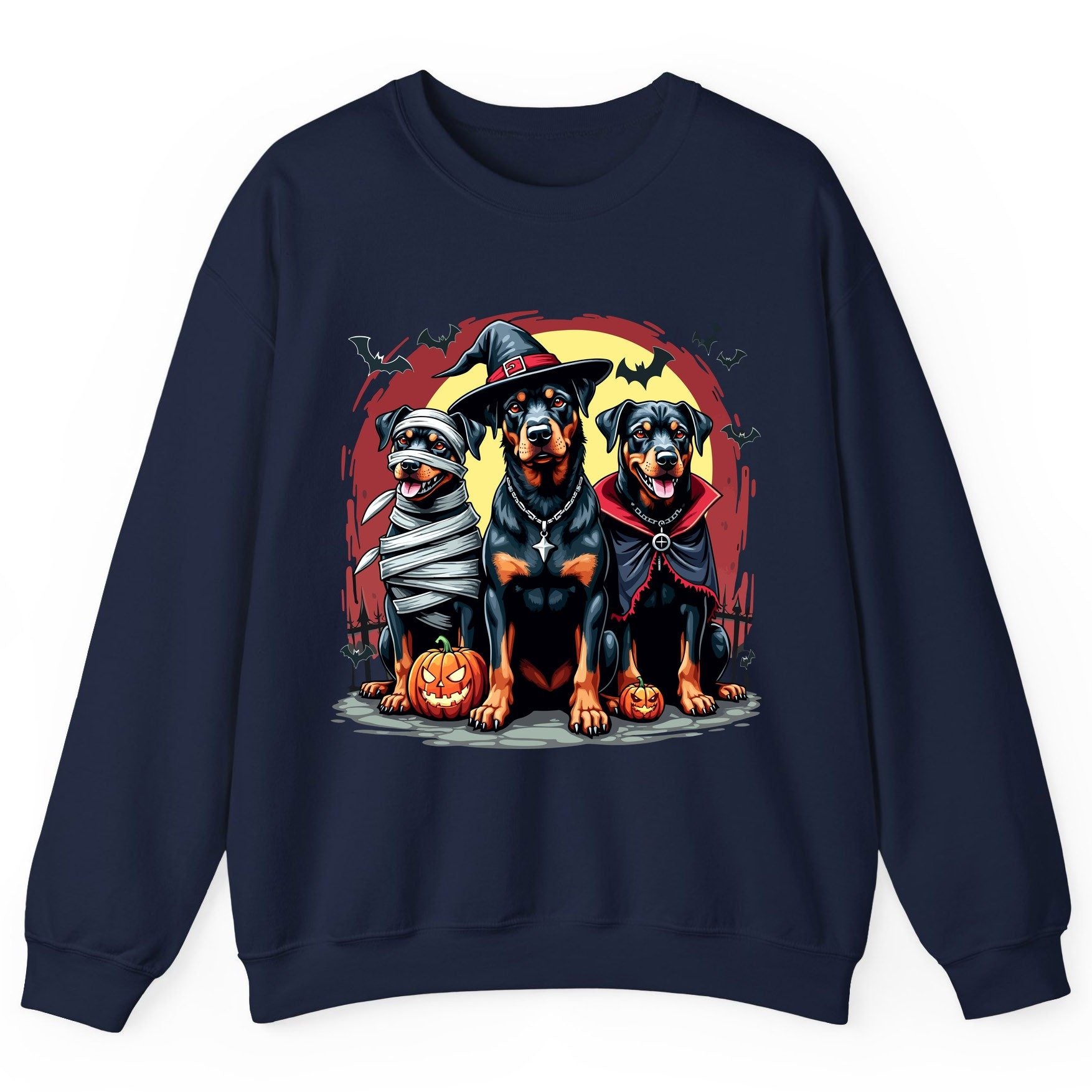 Rottweiler Halloween Costumes rottweiler Sweatshirt Navy product mockup