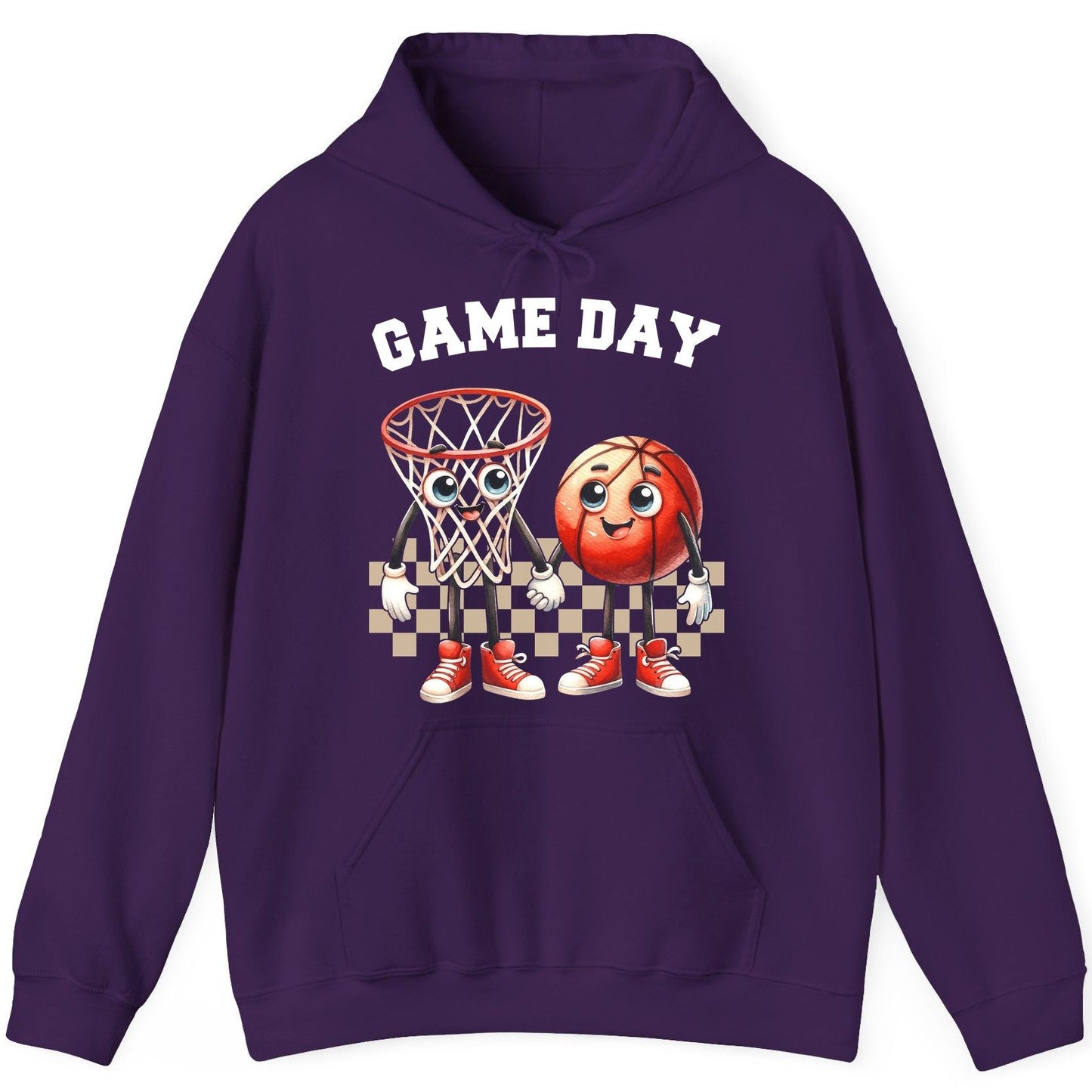 Game Day basketball Hoodie Purple product mockup
