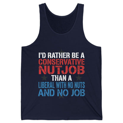 I'D RATHER BE a Conservative NUTJOB THAN a Liberal WITH NO Tank Top - product mockup - Navy