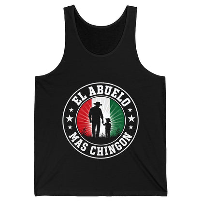 El Abuelo Mas Chingon mexican grandfather Tank Top Black product mockup