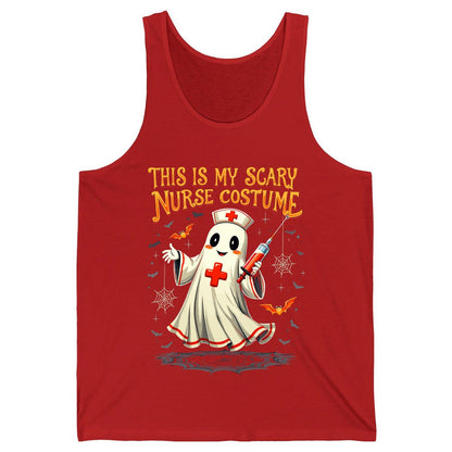 This Is My Scary Nurse Costume Halloween ghost nurse Tank Top Red product mockup