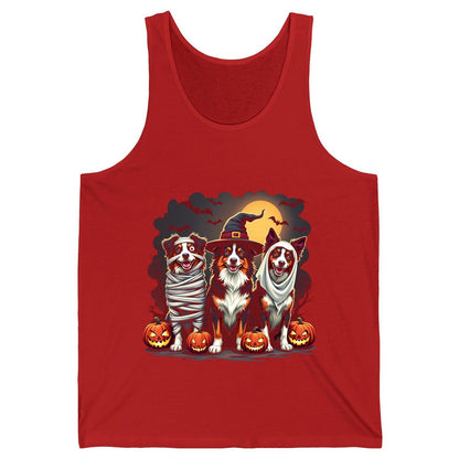 Australian Shepherd Halloween Dogs australian shepherd dogs Tank Top Red product mockup
