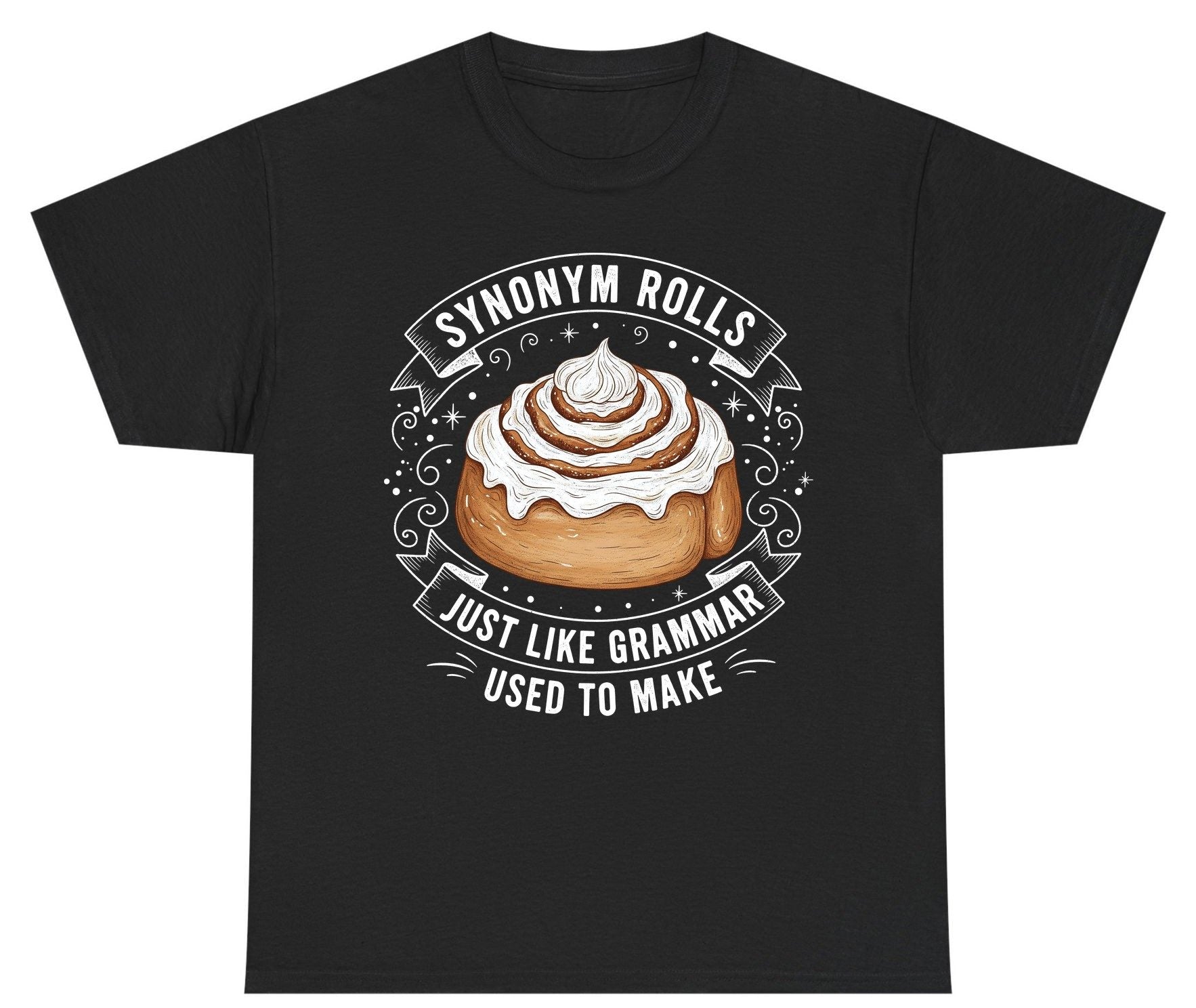 Synonym Rolls Just Like Grammar Used to Make grammar pun Youth T-Shirt Black product mockup