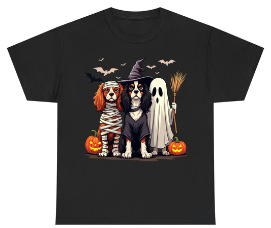 Cavalier Spaniel Halloween Dogs cavalier king charles spaniel Youth T-Shirt Black product mockup