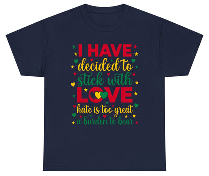 I Have Decided to Stick with Love Hate Is Too Great a Burden to Bear black history month Youth T-Shirt Navy product mockup