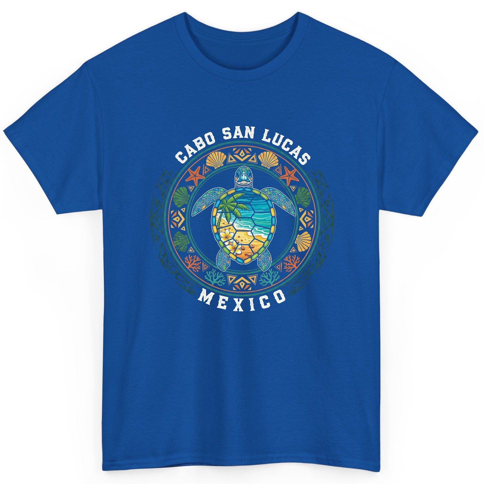 Cabo San Lucas Mexico sea turtle T-Shirt Royal product mockup