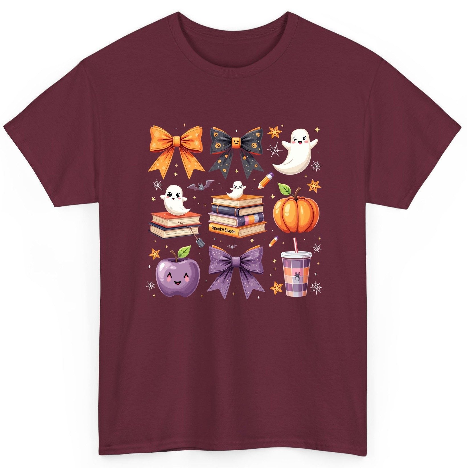 Spooky Season Halloween T-Shirt Maroon product mockup