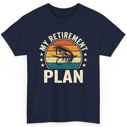 My Retirement Plan fly fishing T-Shirt Navy product mockup