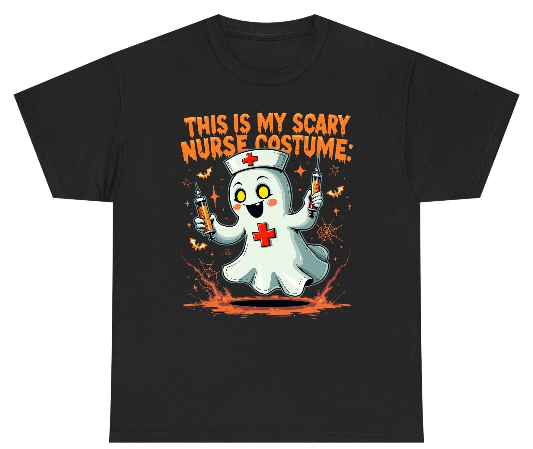 This Is My Scary Nurse Costume ghost nurse Youth T-Shirt Black product mockup