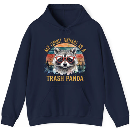 My Spirit Animal Is a Trash Panda raccoon Hoodie Navy product mockup