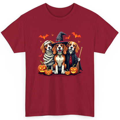 Halloween Beagles Costume beagles in Halloween costumes T-Shirt Cardinal Red product mockup