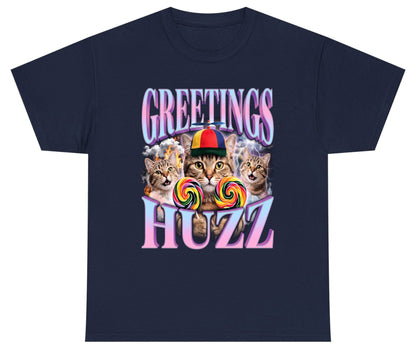 Greetings Huzz Funny Cats Youth T-Shirt - product mockup - Navy