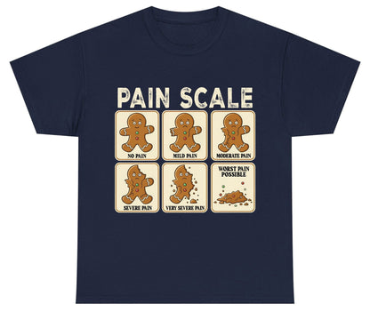 Pain Scale gingerbread man pain scale Youth T-Shirt Navy product mockup