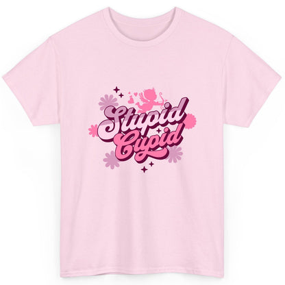 Stupid Cupid anti-Valentine's Day T-Shirt Light Pink product mockup