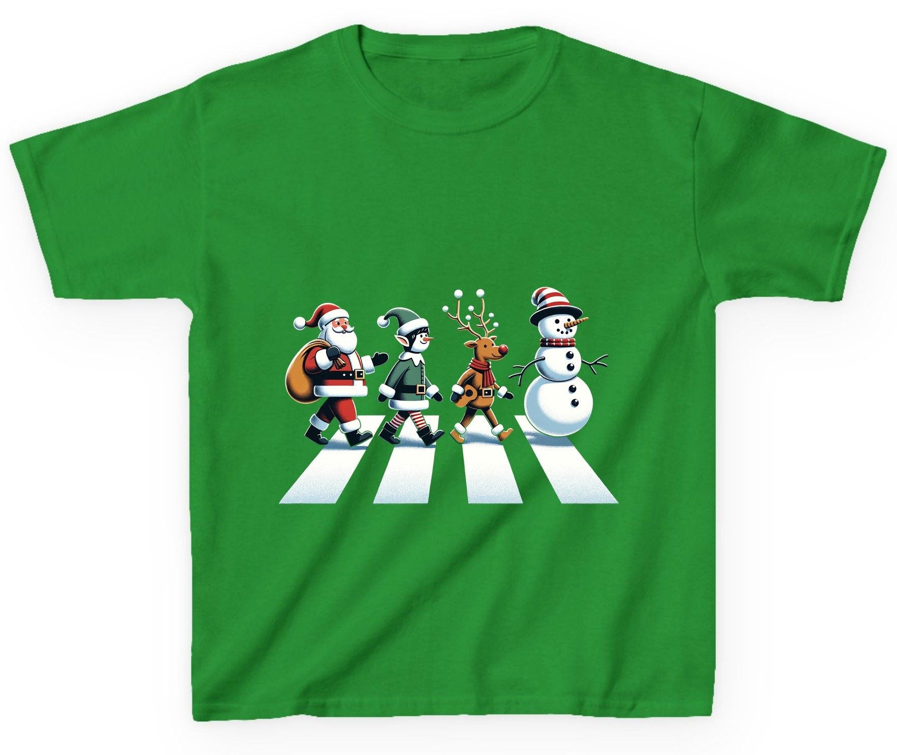 Christmas Abbey Road Parody Christmas abbey road parody Youth T-Shirt Irish Green product mockup