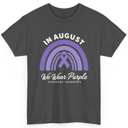 In August We Wear Purple Overdose Awareness overdose awareness T-Shirt Dark Heather product mockup