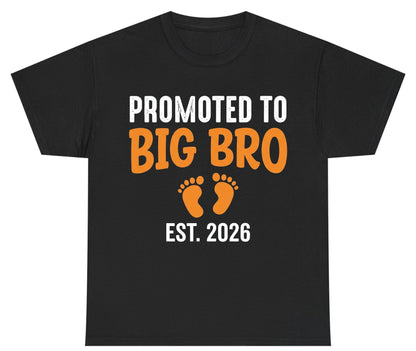 Promoted TO BIG BRO EST 2026 Pregnancy Announcement Youth T-Shirt - product mockup - Black