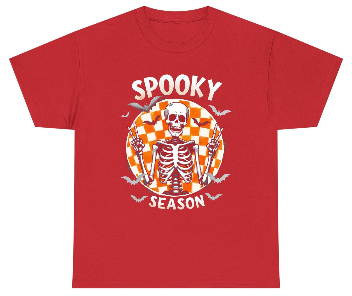 Spooky Season Halloween skeleton Youth T-Shirt Red product mockup