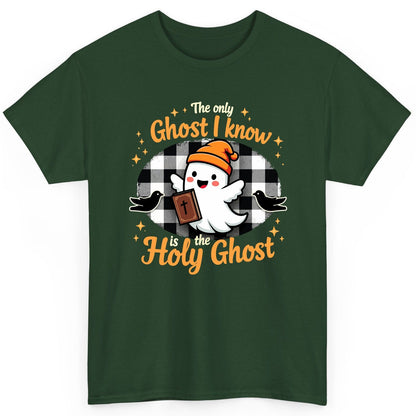 The Only Ghost I Know Is the Holy Ghost christian Halloween T-Shirt Forest Green product mockup