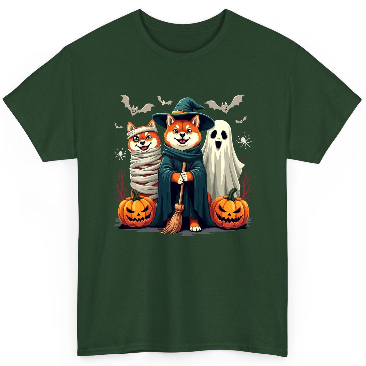 Shiba Inu Halloween Costumes shiba inu T-Shirt Forest Green product mockup