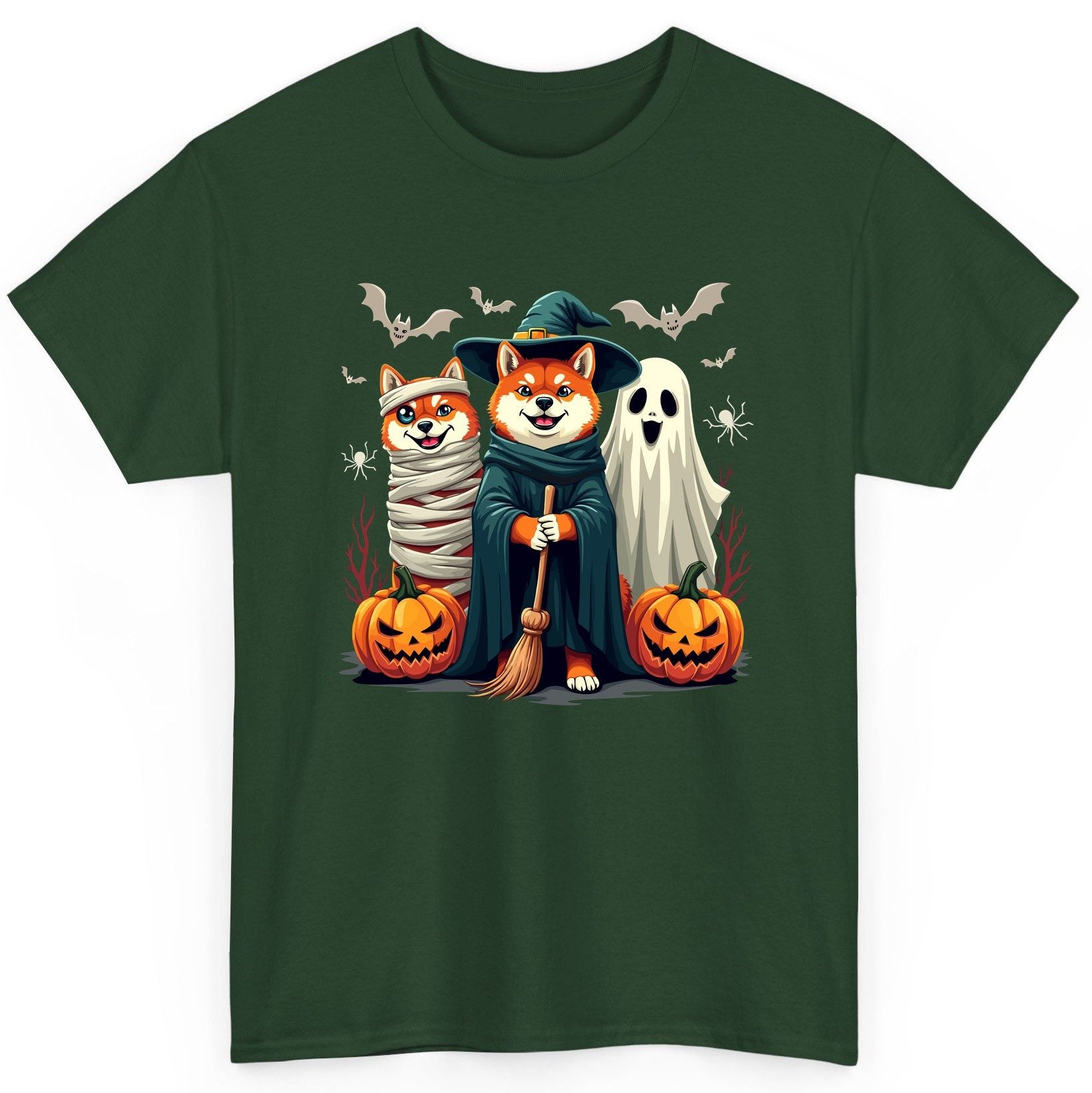Shiba Inu Halloween Costumes shiba inu T-Shirt Forest Green product mockup