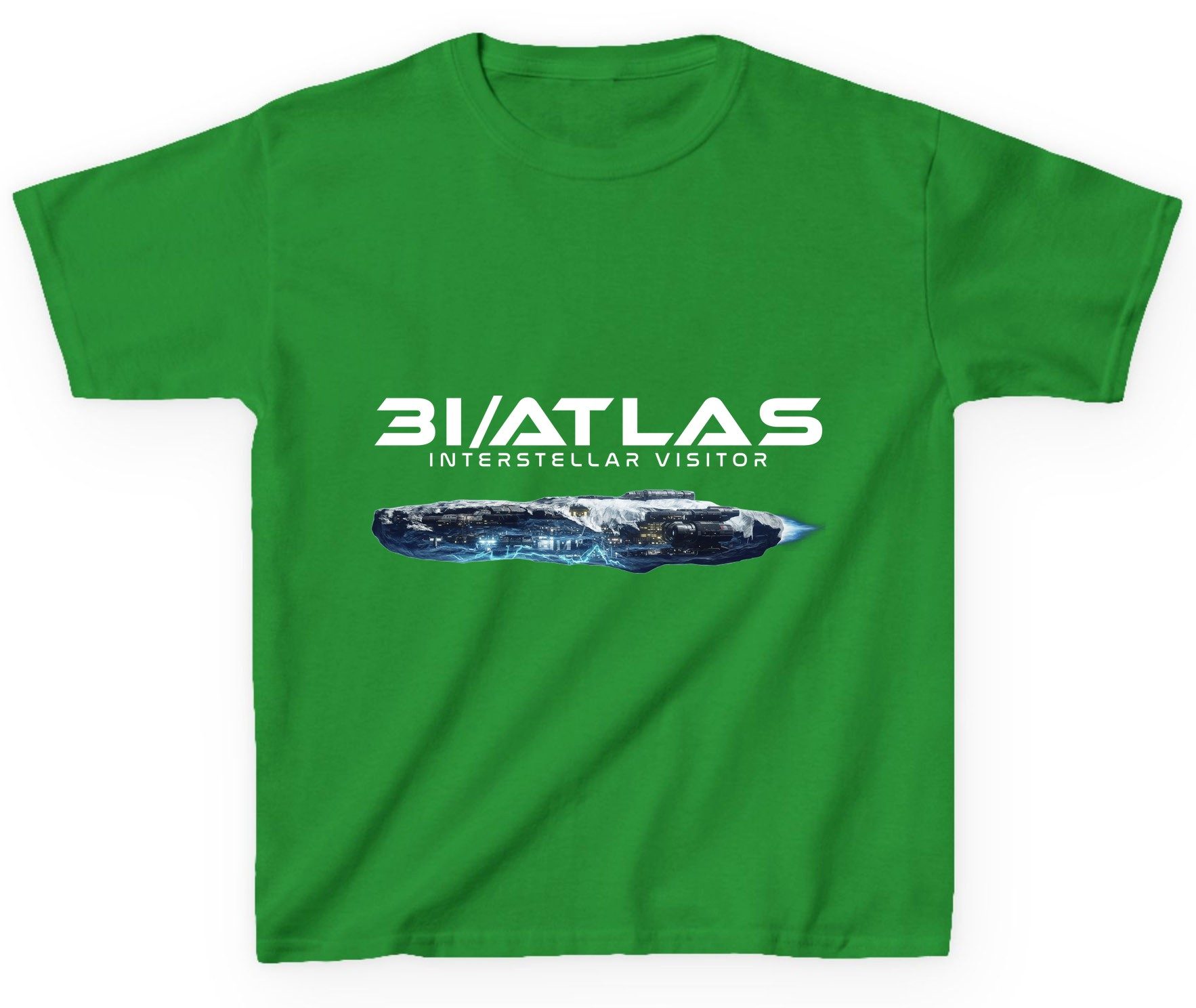 31 Atlas Interstellar Visitor sci-fi spaceship Youth T-Shirt Irish Green product mockup