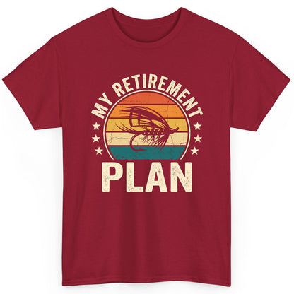 My Retirement Plan fly fishing T-Shirt Cardinal Red product mockup