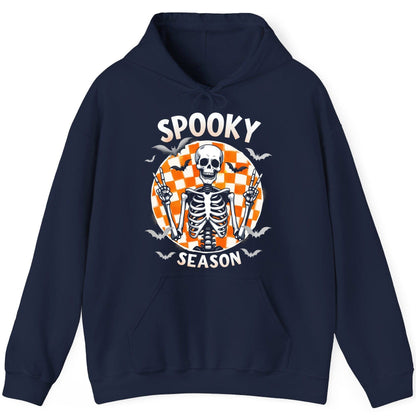 Spooky Season Halloween skeleton Hoodie Navy product mockup