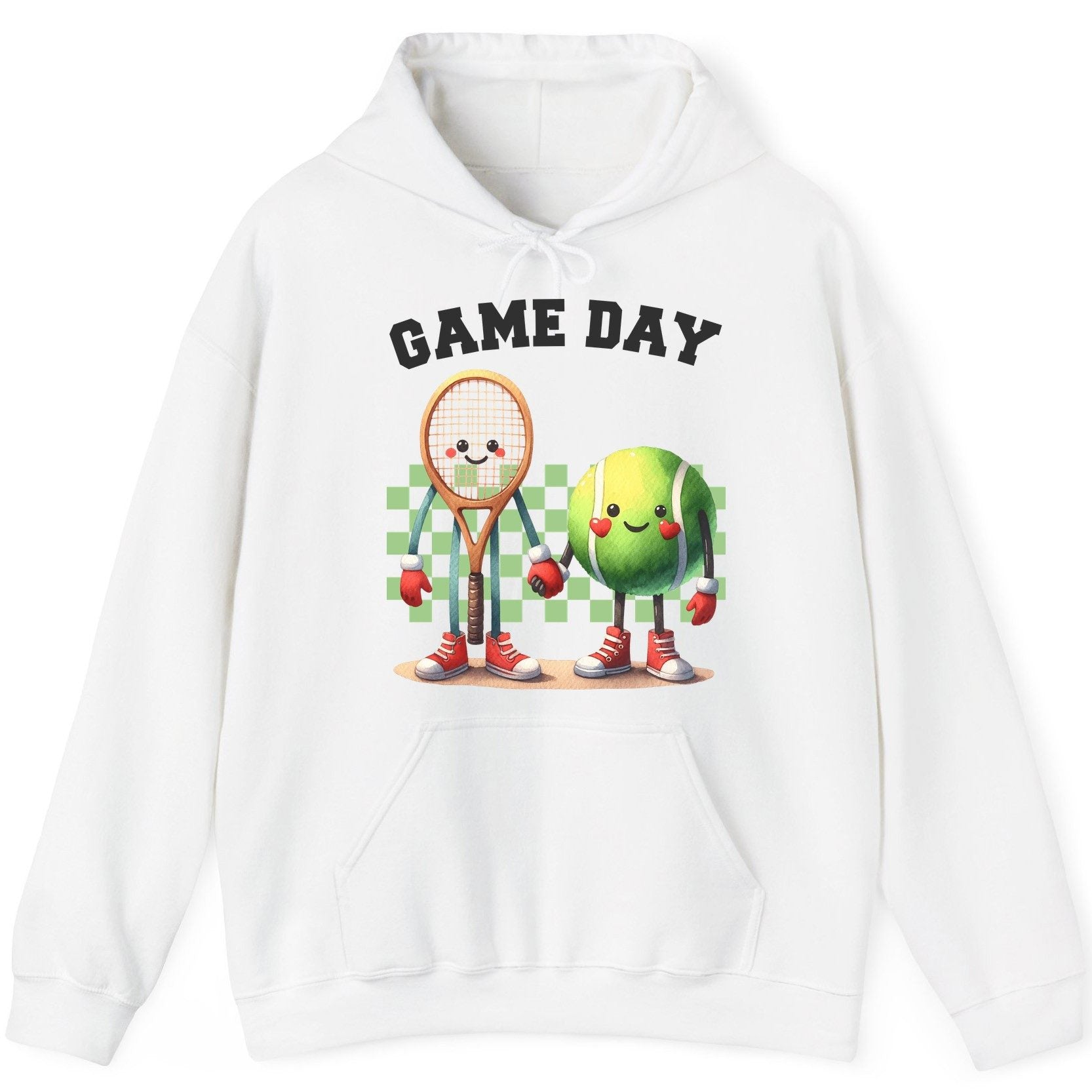 Game Day tennis Hoodie White product mockup