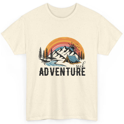 Seek Adventure camping T-Shirt Natural product mockup