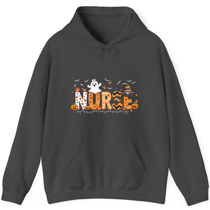 Nurse Halloween Hoodie Dark Heather product mockup