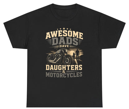 Awesome Dads Have Daughters & Motorcycles biker dad Youth T-Shirt Black product mockup