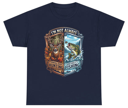 I'm Not Always Thinking About Hunting Sometimes It's Fishing hunting and fishing Youth T-Shirt Navy product mockup