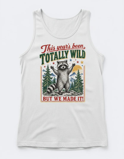 Totally Wild Raccoon Funny Animal Lovers Tank Top - product mockup - White
