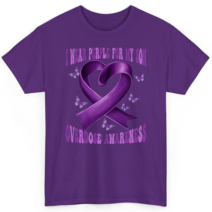 I Wear Purple for My Son Overdose Awareness overdose awareness T-Shirt Purple product mockup