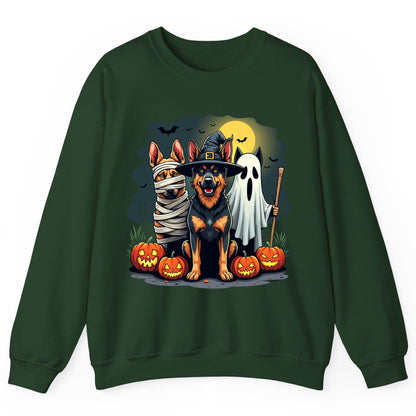 Halloween Dogs in Costumes Halloween dogs Sweatshirt Forest Green product mockup