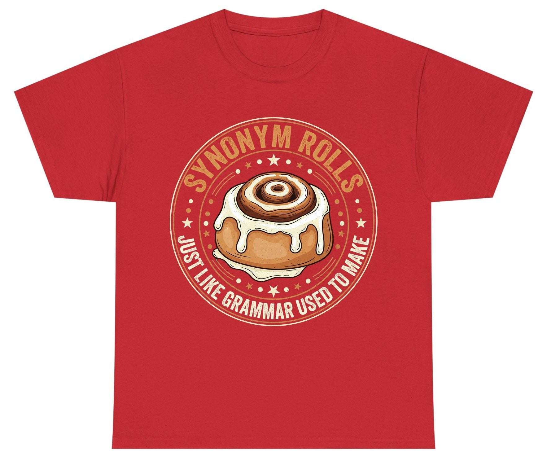 Synonym Rolls Just Like Grammar Used to Make grammar puns Youth T-Shirt Red product mockup