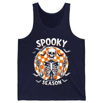 Spooky Season Halloween skeleton Tank Top Navy product mockup