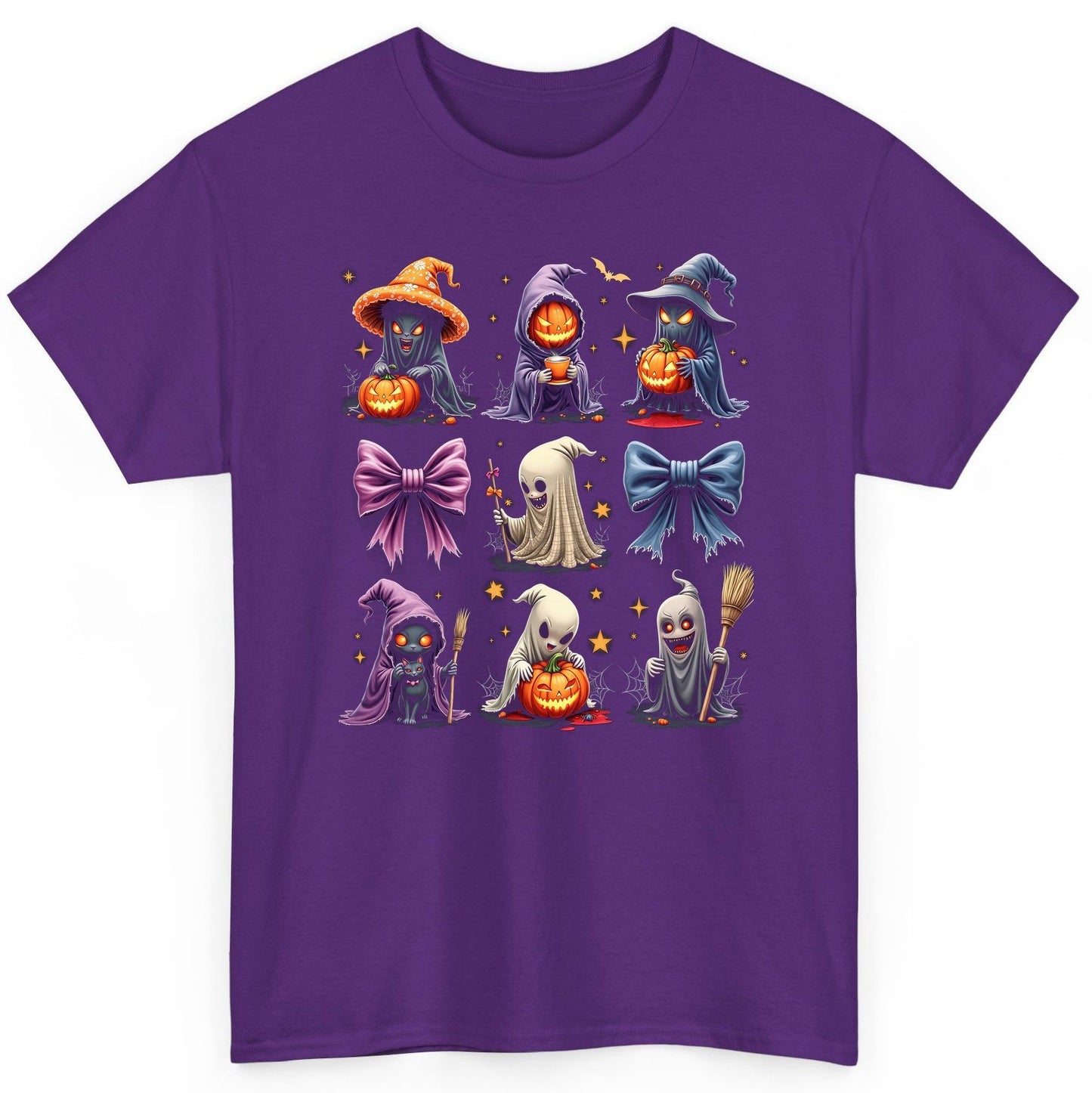 Spooky Cute Halloween Characters Halloween characters T-Shirt Purple product mockup