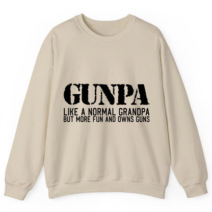 Gunpa Like a Normal Grandpa but More Fun and Owns Guns gun owning grandpa Sweatshirt Sand product mockup