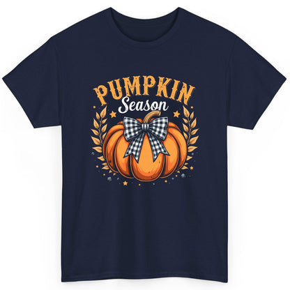 Pumpkin Season fall T-Shirt Navy product mockup